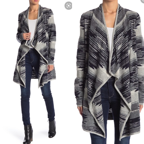 Lucky Brand Sweaters - Lucky Brand Aztec Drape Front Cardigan Sweater